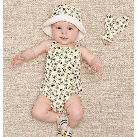 Bahama Bees Bubble Romper Baby One-Pieces The Bonnie Mob