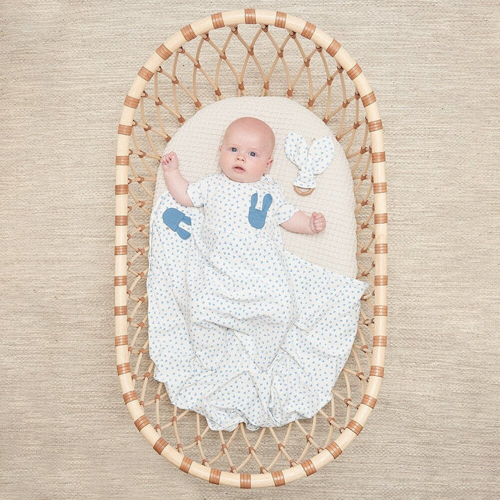 Blue Bunny Baby Shawl Swaddling Blankets The Bonnie Mob