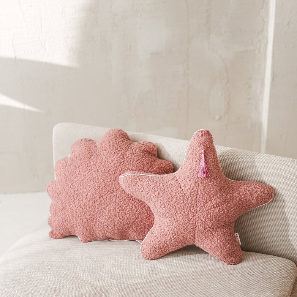 Boucle Throw Pillows in Rose, Scandinavian Decor, Nordic Cushions Decorative minicamp