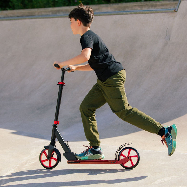 Burgundy - Big 2 Wheel Scooter Big Wheeler BOLDCUBE Scooters