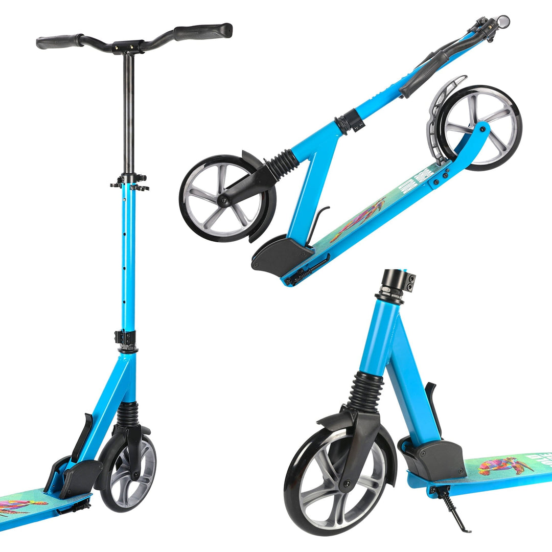 Cyan - Big 2 Wheel Scooter Big Wheeler BOLDCUBE Scooters
