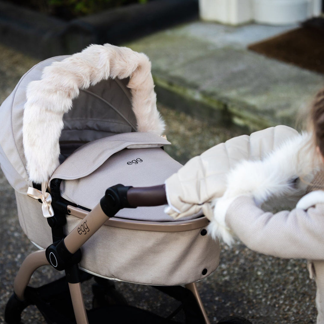 Egg® Dolls Pram by Roma Feather Fur Accessory Pack Dolls Pram Accessories Roma