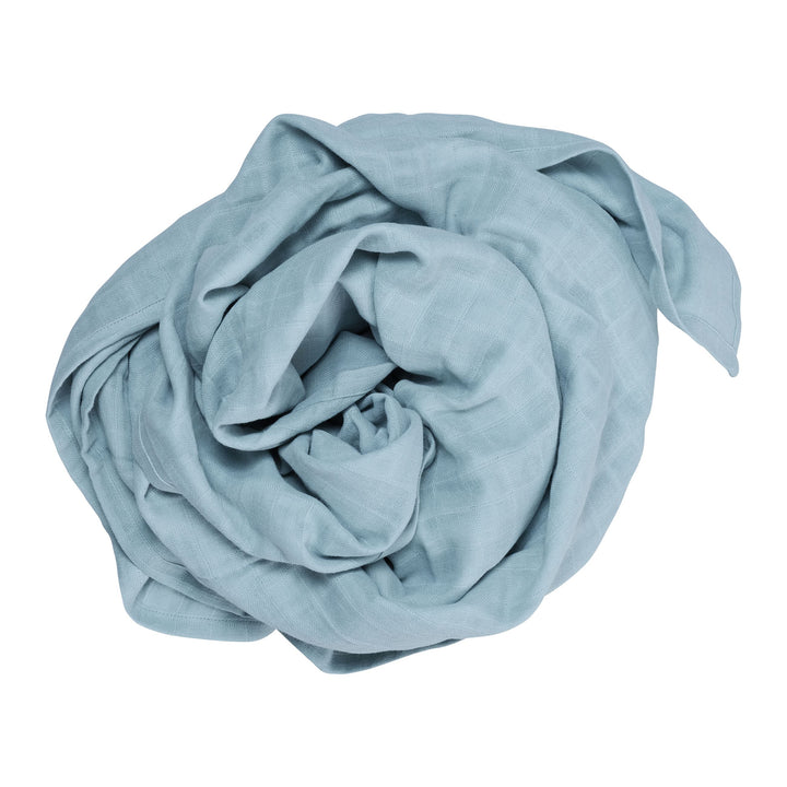 Foggy Blue Organic Cotton Baby Swaddle Blanket Swaddling Blankets Fabelab
