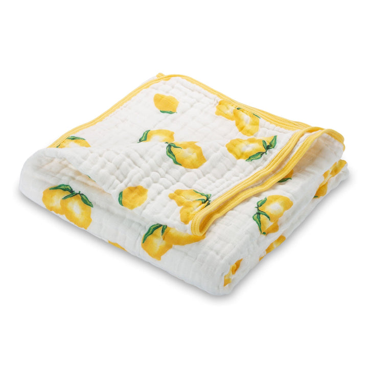 Lemon Squeeze Muslin Quilt Swaddling Blankets LollyBanks 