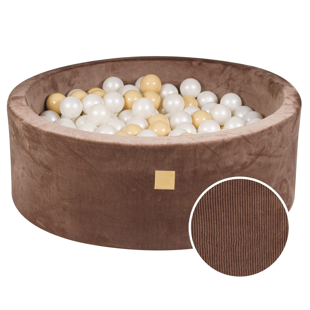 MeowBaby Chocolate Round Corduroy Ball Pit Ball Pits MeowBaby