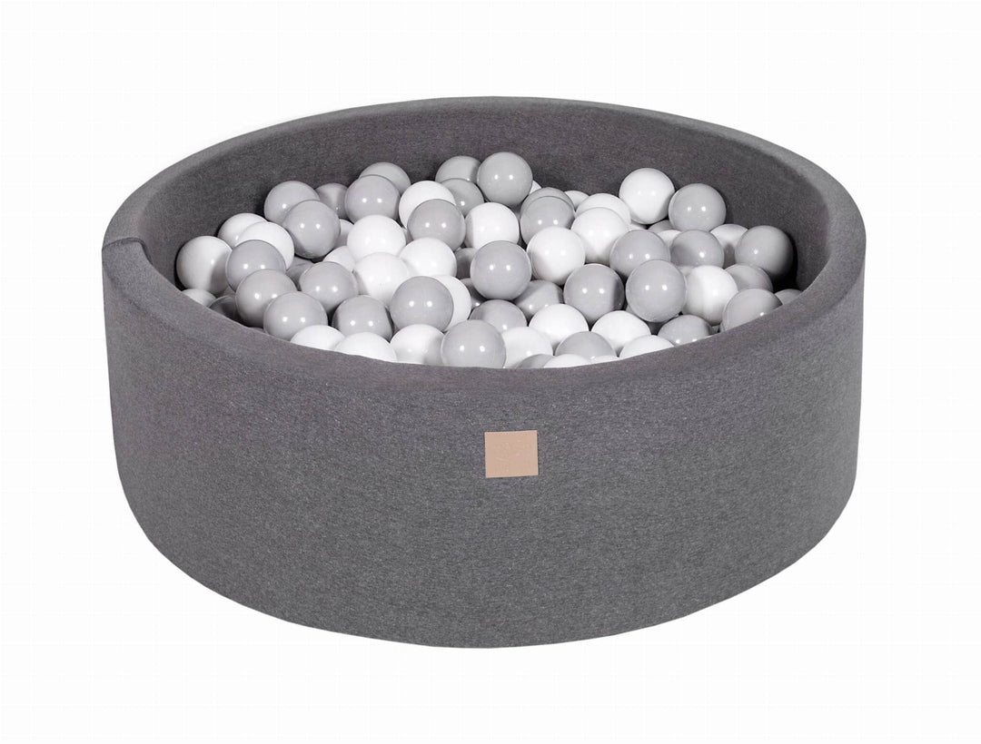 MeowBaby Dark Grey Round Cotton Ball Pit Ball Pits MeowBaby