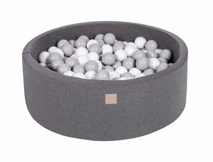 MeowBaby Dark Grey Round Cotton Ball Pit Ball Pits MeowBaby