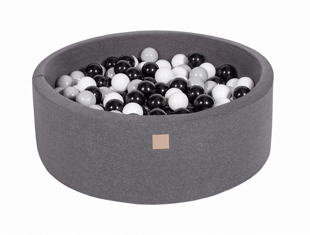 MeowBaby Dark Grey Round Cotton Ball Pit Ball Pits MeowBaby