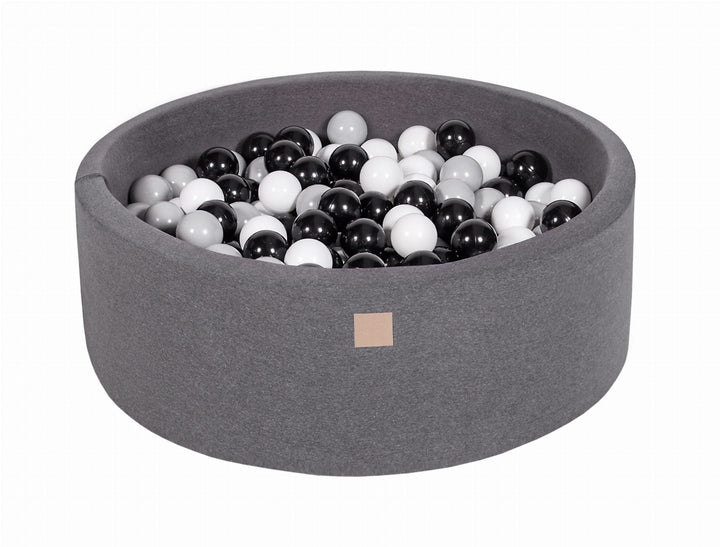 MeowBaby Dark Grey Round Cotton Ball Pit Ball Pits MeowBaby