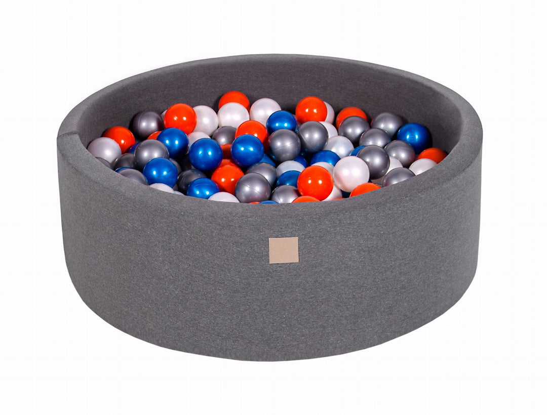 MeowBaby Dark Grey Round Cotton Ball Pit Ball Pits MeowBaby