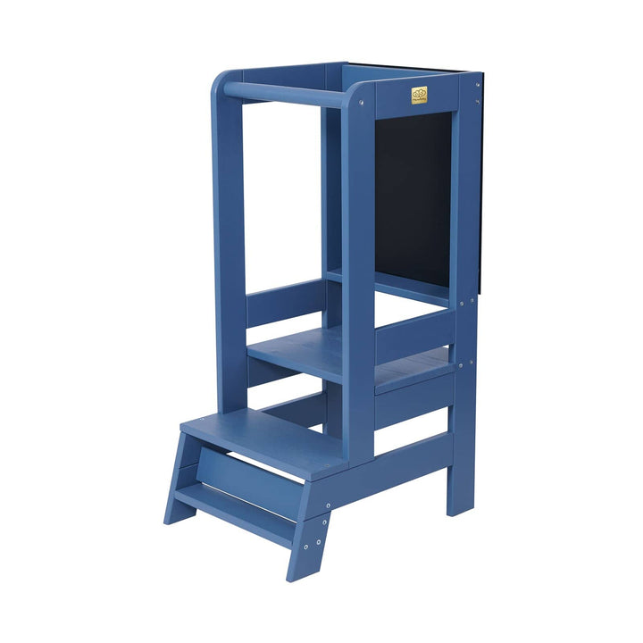 MeowBaby Kitchen Helper Learning Tower with Chalkboard Kitchen Helper MeowBaby Blue
