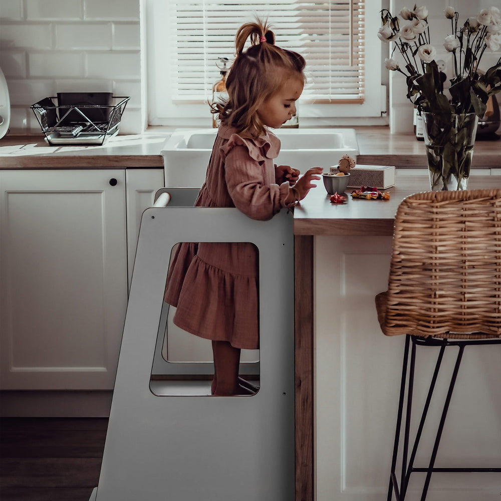 MeowBaby Kitchen Helper Scandi Step Stool Kitchen Helper MeowBaby