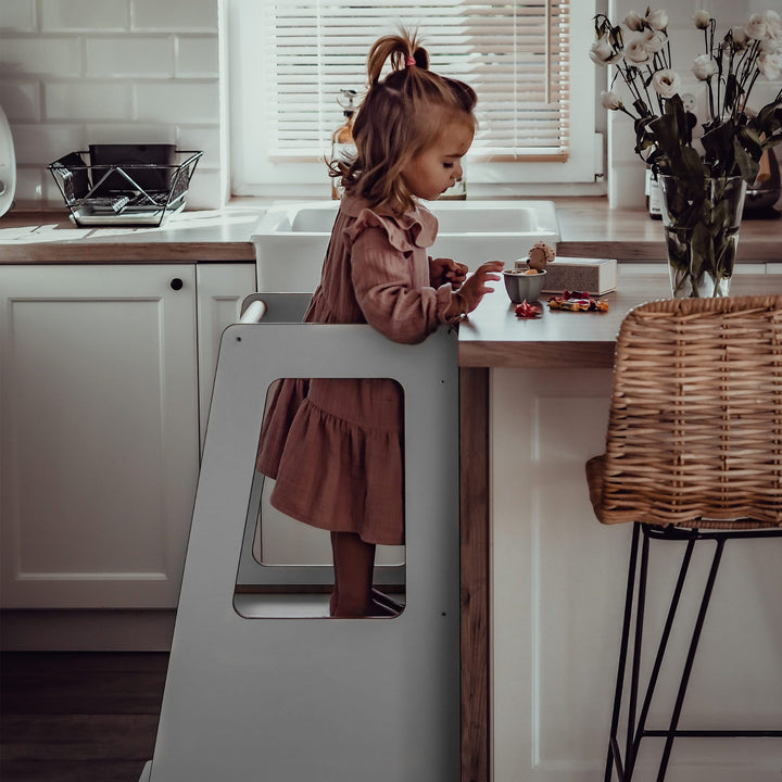 MeowBaby Kitchen Helper Scandi Step Stool Kitchen Helper MeowBaby