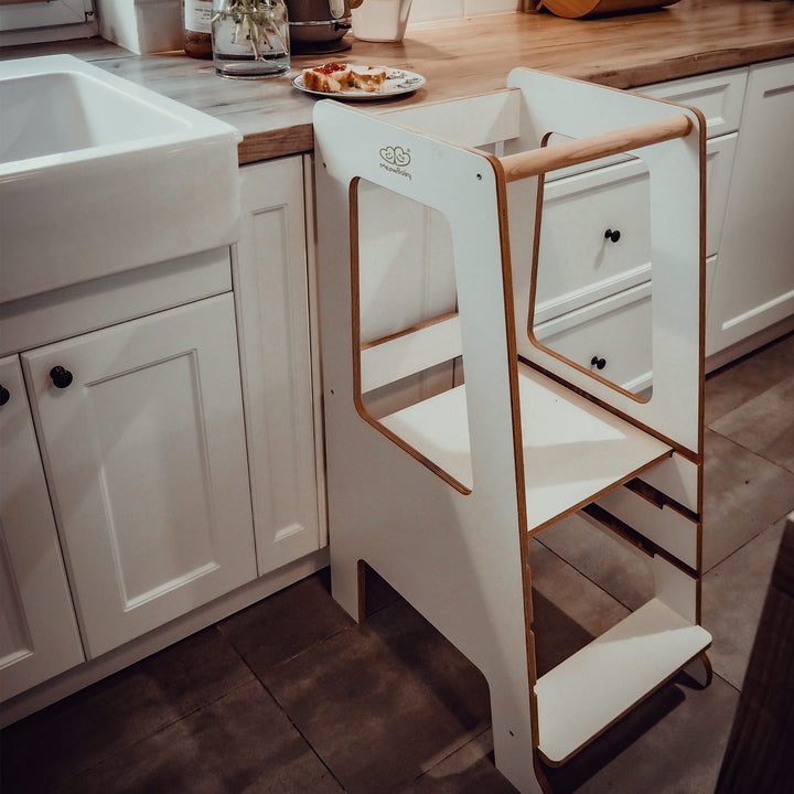 MeowBaby Kitchen Helper Scandi Step Stool Kitchen Helper MeowBaby