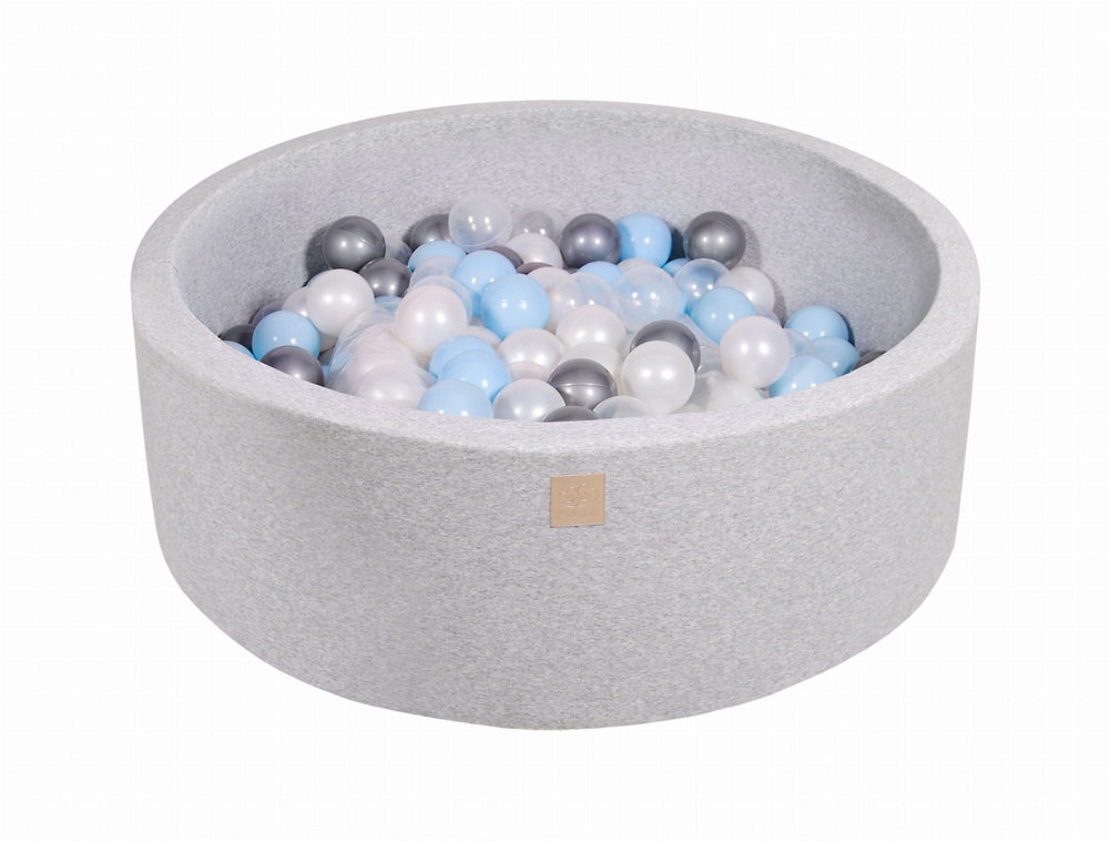 MeowBaby Light Grey Round Cotton Ball Pit Ball Pits MeowBaby