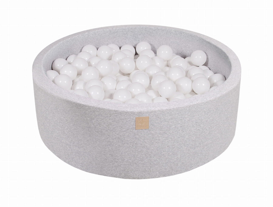 MeowBaby Light Grey Round Cotton Ball Pit Ball Pits MeowBaby