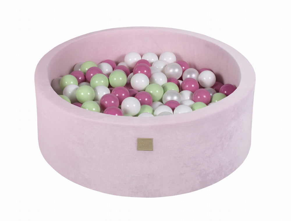 MeowBaby Powder Pink Round Velvet Ball Pit Ball Pits MeowBaby