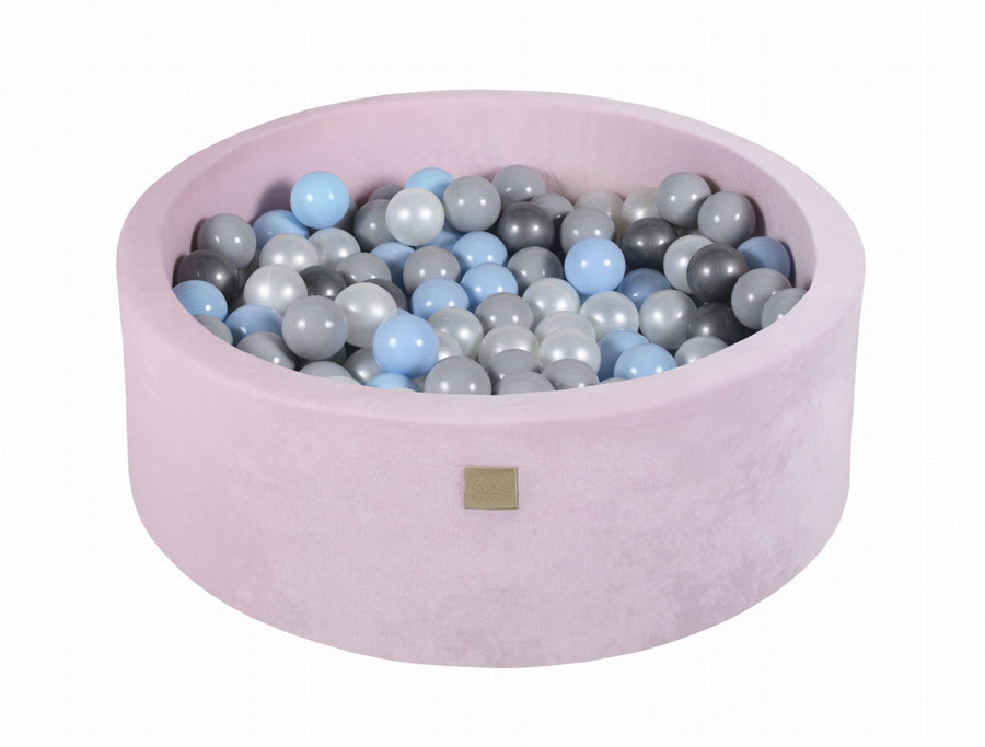 MeowBaby Powder Pink Round Velvet Ball Pit Ball Pits MeowBaby
