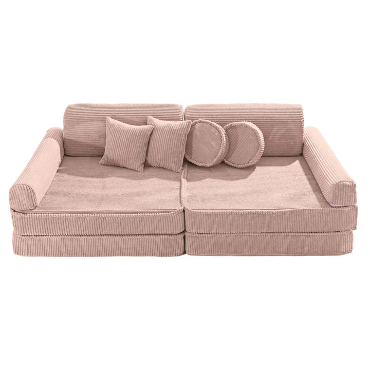 MeowBaby Premium Corduroy Kids' Sofa Sofa MeowBaby Powder Pink