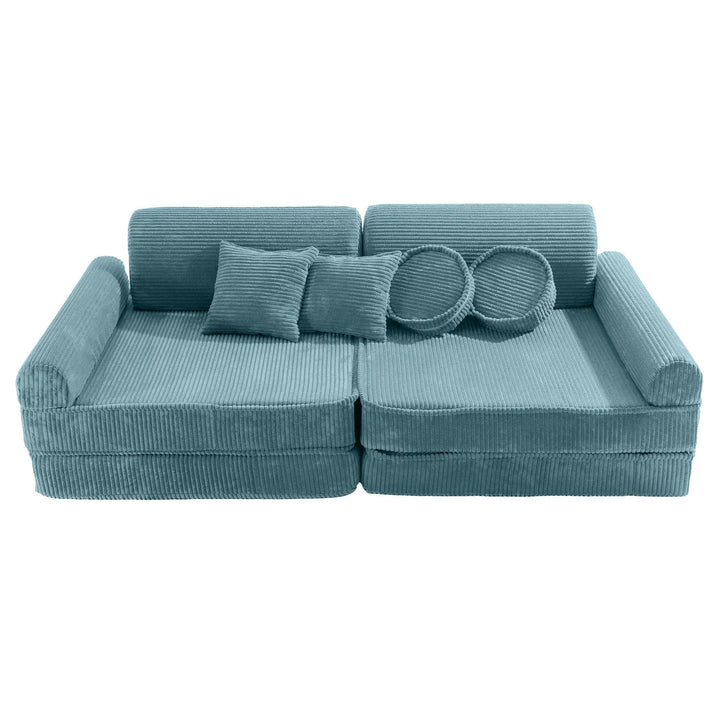 MeowBaby Premium Corduroy Kids' Sofa Sofa MeowBaby Turquise