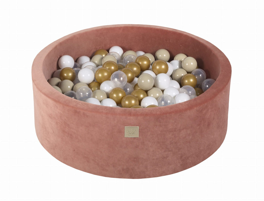 MeowBaby Red Round Velvet Ball Pit Ball Pits MeowBaby