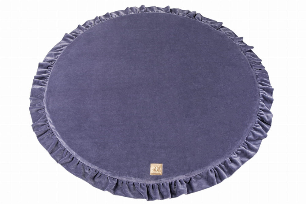 MeowBaby Velvet Playmat Play Mats MeowBaby Blue-Grey