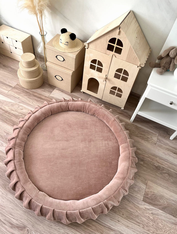 Monio for Kids Beige Velvet Padded Nest Playmat Play Mats MONIO for Kids