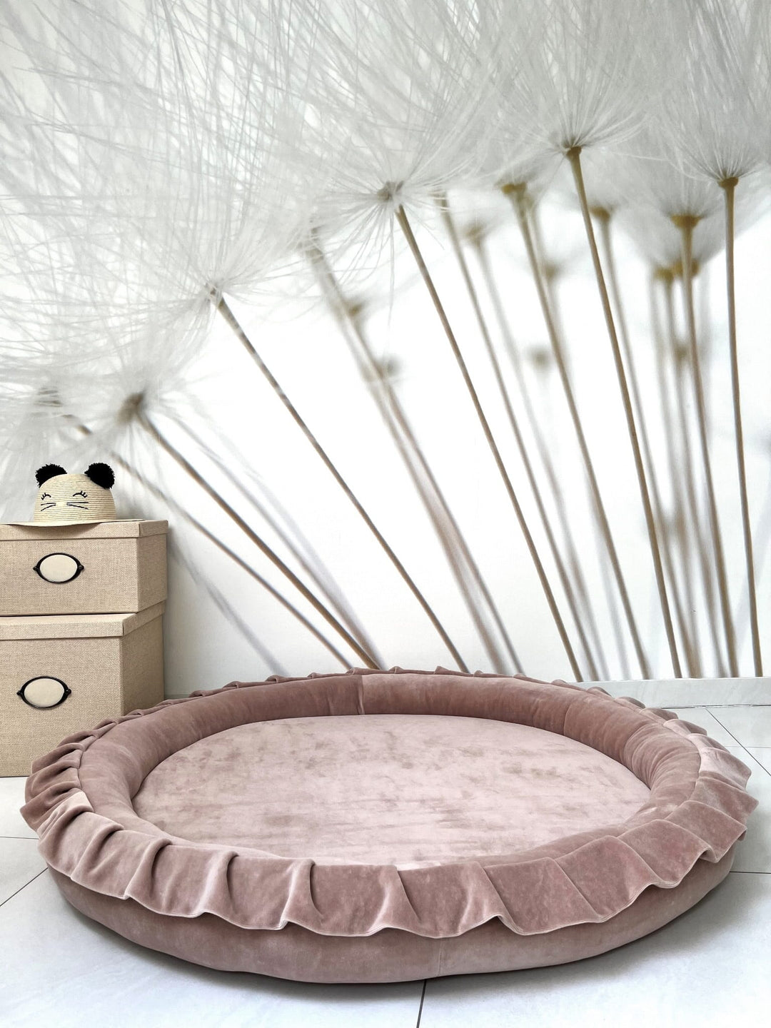 Monio for Kids Beige Velvet Padded Nest Playmat Play Mats MONIO for Kids