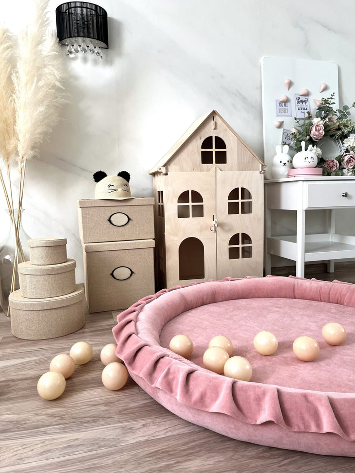 Monio for Kids Pink Velvet Padded Nest Playmat Play Mats MONIO for Kids