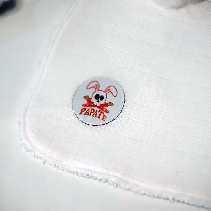 Papate White Organic Cotton Lop Bib Bibs Papate
