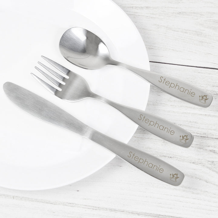 Personalised 3 Piece Fairy Cutlery Set Flatware Sets Mini Bee