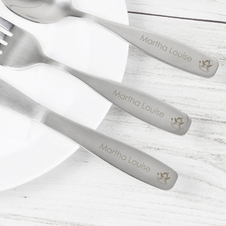 Personalised 3 Piece Fairy Cutlery Set Flatware Sets Mini Bee
