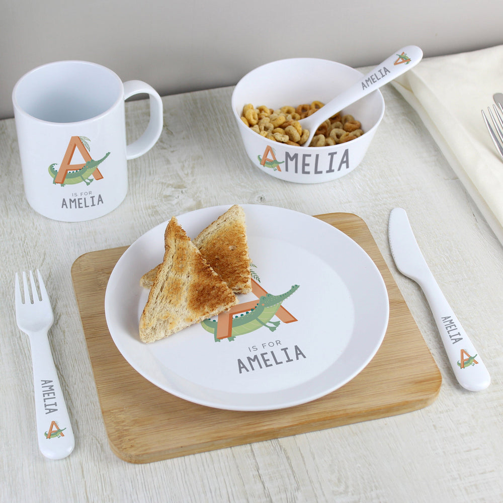 Personalised Animal Alphabet Plastic Bowl Bowls Mini Bee