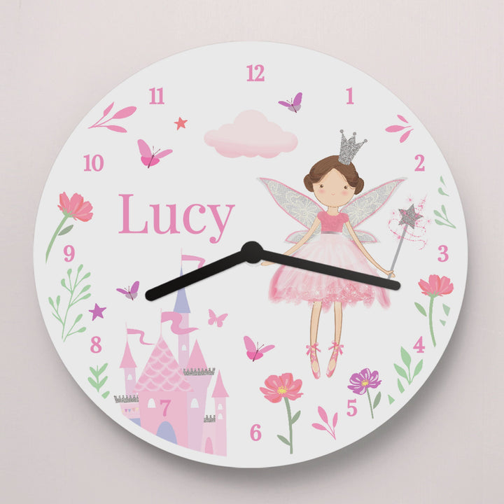 Personalised Fairy Princess Wooden Clock Wall Clocks Mini Bee