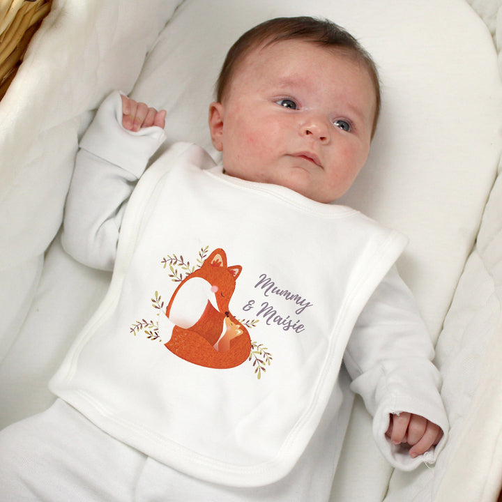 Personalised Mummy and Me Fox Bib Bibs Mini Bee