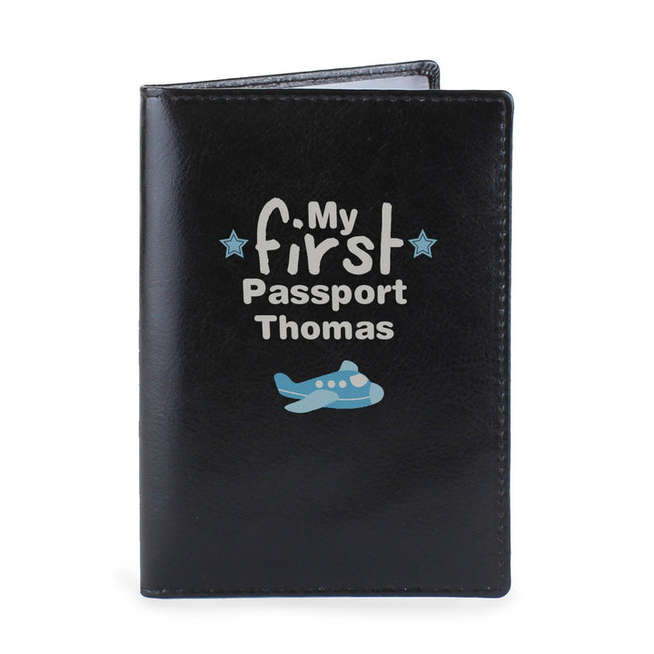 Personalised My First Black Passport Holder Luggage Tags Mini Bee