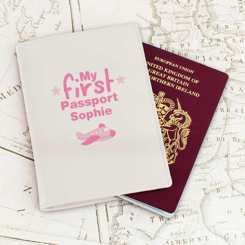 Personalised My First Cream Passport Holder Luggage Tags Mini Bee