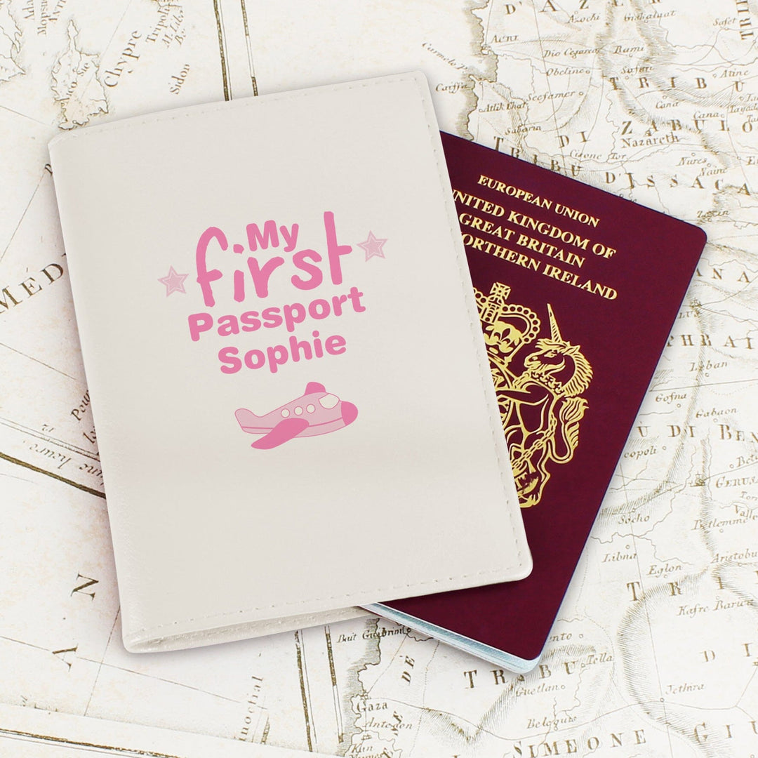 Personalised My First Cream Passport Holder Luggage Tags Mini Bee