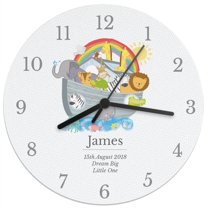 Personalised Noah's Ark Clock Wall Clocks Mini Bee 