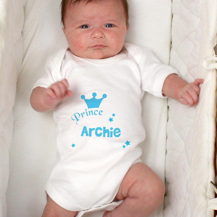 Personalised Prince Baby Vest Baby One-Pieces Mini Bee 