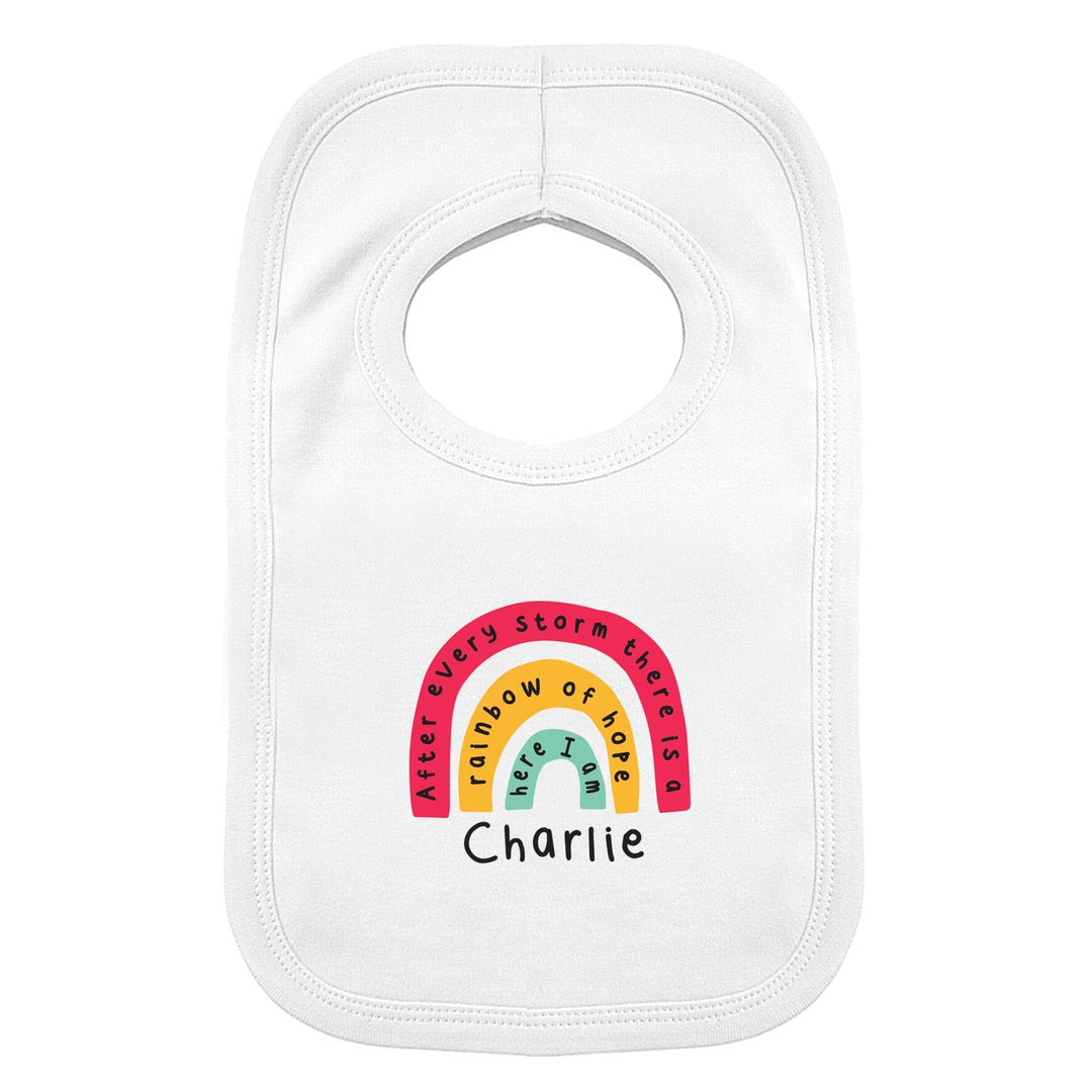 Personalised Rainbow Bib Bibs Mini Bee 