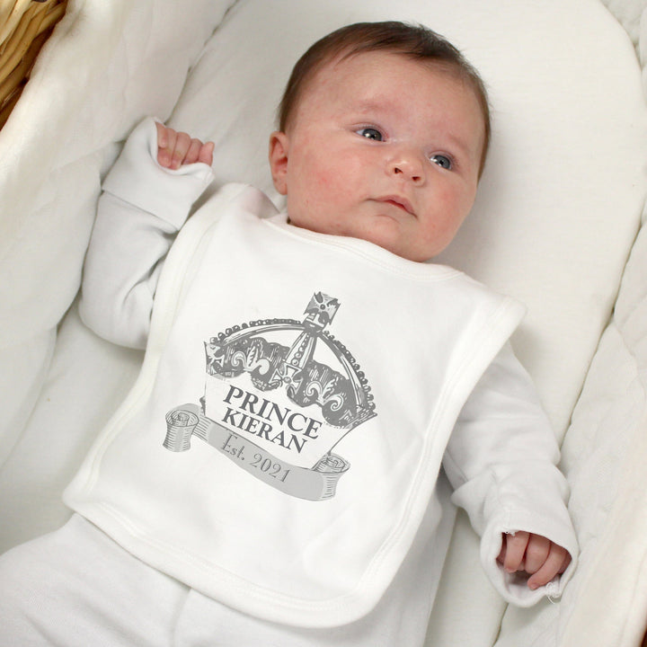Personalised Royal Crown Bib Bibs Mini Bee
