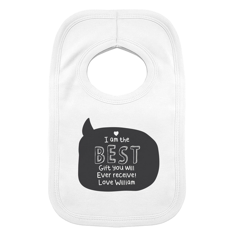 Personalised Speech Bubble Bib Bibs Mini Bee