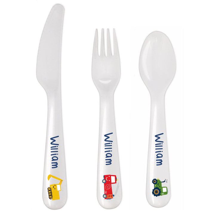 Personalised Vehicles Plastic Cutlery Flatware Sets Mini Bee 