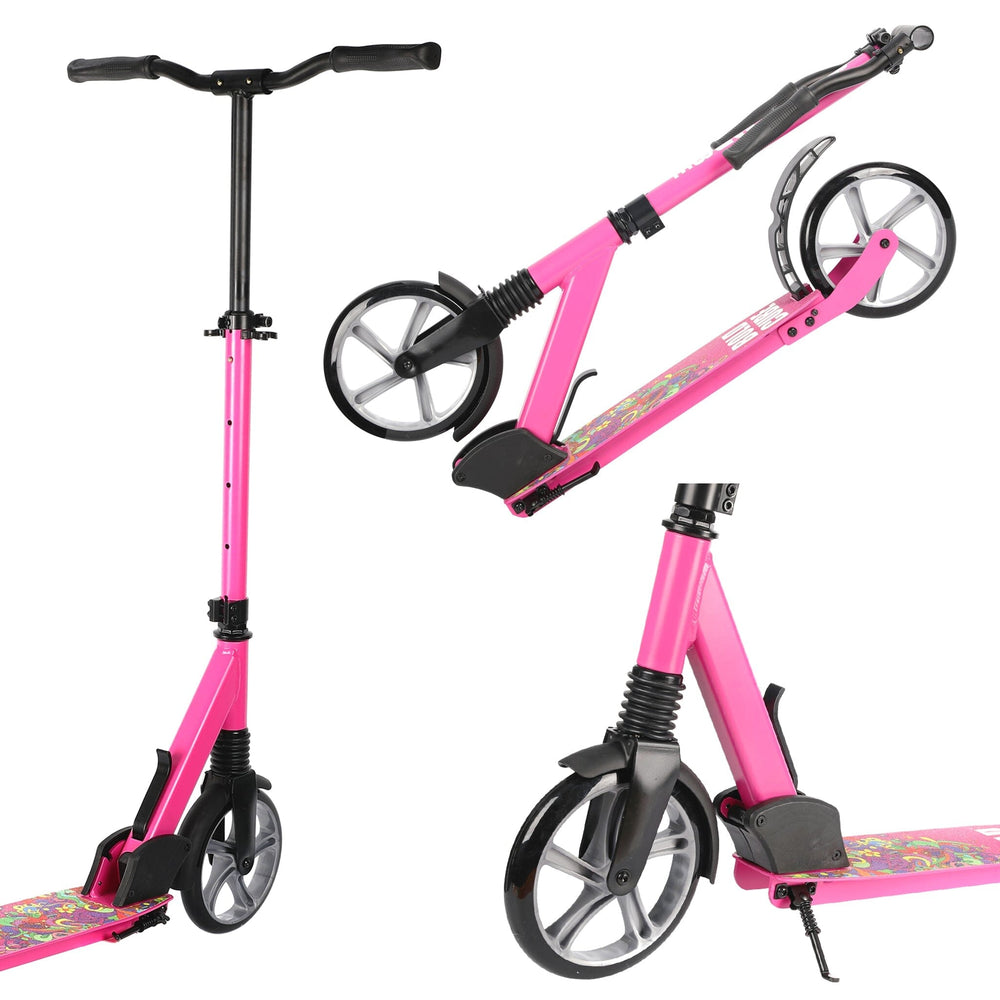Pink - Big 2 Wheel Scooter Big Wheeler BOLDCUBE Scooters