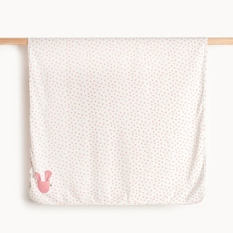 Pink Bunny Baby Shawl Swaddling Blankets The Bonnie Mob