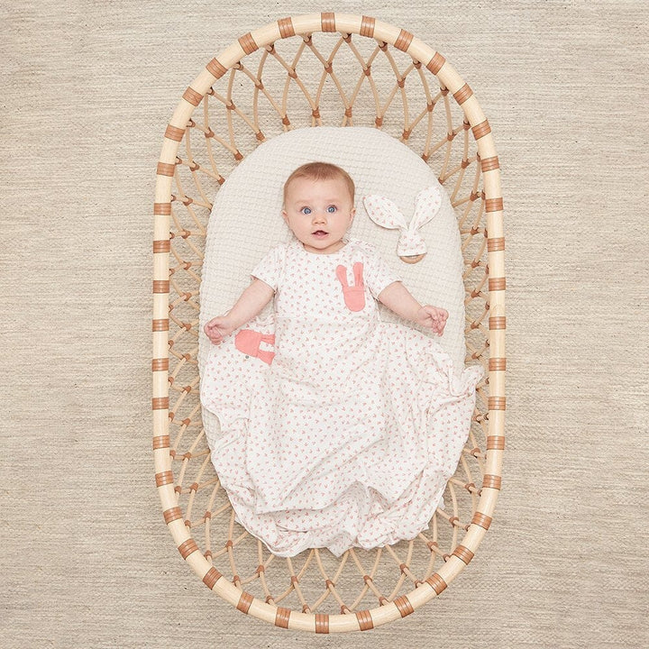 Pink Bunny Baby Shawl Swaddling Blankets The Bonnie Mob