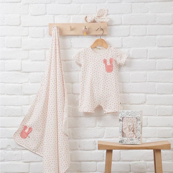 Pink Bunny Shorty Playsuit Baby One-Pieces The Bonnie Mob