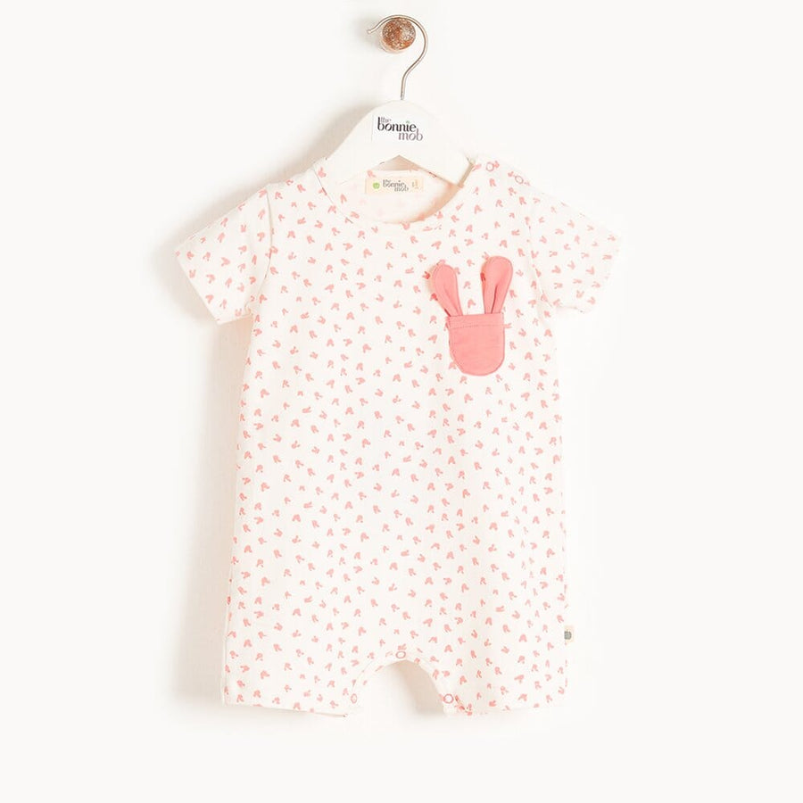 Pink Bunny Shorty Playsuit Baby One-Pieces The Bonnie Mob