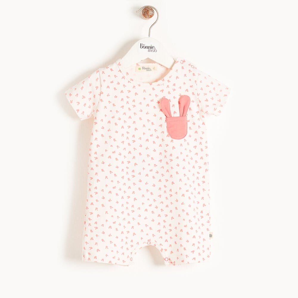 Pink Bunny Shorty Playsuit Baby One-Pieces The Bonnie Mob